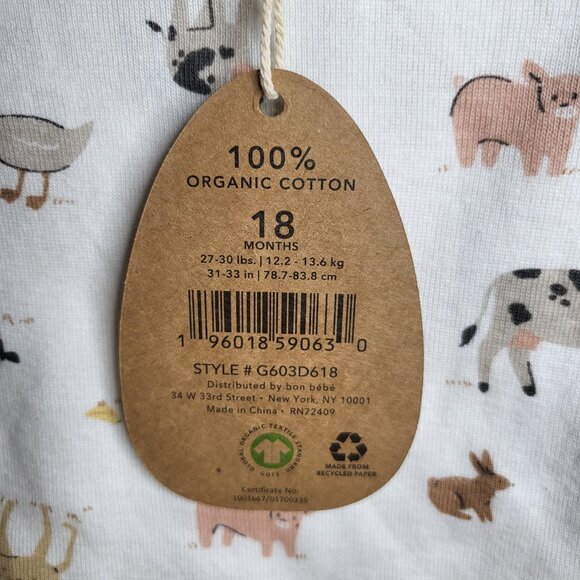 Rabbit + Bear 3 Piece 18M Boy’s Long Sleeve Shirt & Pants & Socks - New - Picture 3 of 5